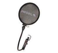 Proel APOP50 Antipop Supporto con filtro antisibilo flessibile regolabile, Nero