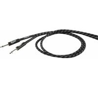 Proel BRV100LU3BW Brave Cavo Per Strumenti Jack Mono 6.3 mm / Jack mono 6.3mm Guaina in PVC flessibile con rivestimento in cotone Nero / Bianco