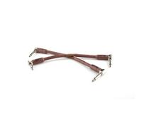 Proel BRV130LU015BY Coppia Cavo Jack x Jack Mono 6.3 ad angolo 15cm, Marrone