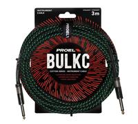 Proel BULK100CLU3GB Cavo jack Mono 6.3 a jack Mono 6.3 mm da 3mt Nero/Verde