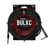 Proel BULK120CLU3GB Cavo jack Mono 6.3 a jack Mono 6.3 a angolo 3mt Nero/Verde