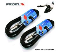 PROEL BULK220LU5 coppia cavi audio professionale cannon XLR JACK da 5 metri cad.