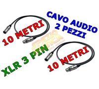 PROEL BULK250LU10 2PZ CAVO AUDIO XLR MASCHIO 3 PIN XLR FEMMINA 3 PIN CAVO MIXER