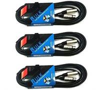 Proel BULK250LU10 (3 UNITA') Cavo Professionale Bilanciato per Microfono con connessioni presa volante Cannon XLR 3P Maschio a spina volante Cannon XLR 3P Femmina - 10mt