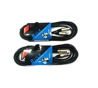 PROEL BULK250LU10 - Coppia Cavo Professionale Bilanciato con connessioni Cannon XLR 3P Maschio a Cannon XLR 3P Femmina 10mt, Nero (BULK250LU10-10mt - 2 Unità)
