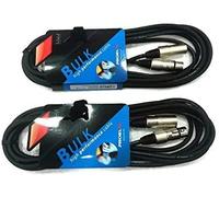 Proel BULK250LU20 - Set da 2 Cavi audio bilanciati professionali con connessioni Cannon XLR 3P Maschio a Cannon XLR 3P Femmina, Nero (BULK250LU20-20mt - 2 Unità)