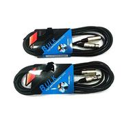 PROEL BULK250LU3 - Cavo audio professionale per Microfono e Casse con connettori Cannon XLR M/F set di 2 cavi da 3 mt., Nero (BULK250LU3-3mt - 2 Unità)