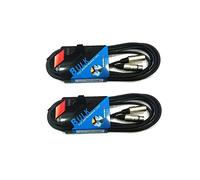 PROEL BULK250LU3 - coppia cavi audio bilanciati professionali, connettori Cannon XLR 3P Maschio a Cannon XLR 3F Femmina, lunghezza: 3 metri, colore: nero