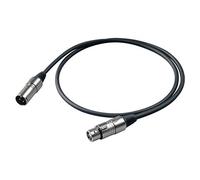 PROEL BULK250LU5 Cavo audio professionale bilanciato Cannon XLR 3P M a Cannon XLR 3P F - 5mt, Nero