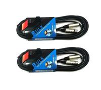PROEL BULK250LU5 coppia cavi audio professionali bilanciati xlr maschio - xlr femmina, 5 metri, Nero (BULK250LU5-5mt - 2 Unità)