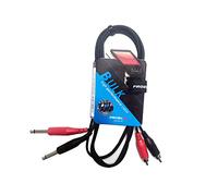 Proel BULK555LU18 Cavo audio professionale con connessioni 2 x Jack Mono 6.3mm a 2 x RCA, 1.8mt