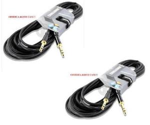 PROEL CHL140LU5 COPPIA 2 Cavi 5mt professionale BILANCIATO jack stereo Ø 6.3