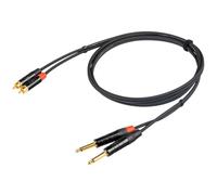 Proel CHLP310LU15 Cavo 2x Jack Mono 6.3mm a 2x spina RCA 1,5mt