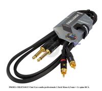 Proel CHLP310LU3 Cavo 2x Jack Mono 6.3mm a 2x spina RCA 3mt