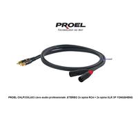 Proel CHLP330LU3 Cavo STEREO 2 X spina RCA a 2 x spina volante XLR 3P Maschio