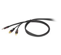Proel DHG520LU3 Cavo professionale connettori Jack 3.5mm Stereo a 2 x RCA 3mt