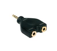 Proel DHPA140 Adattatore in ABS Jack 3.5 mm stereo a 2 x presa 3.5 mm stereo