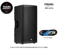 Proel DIVA12A Diffusore bi-amplificato 12" 1000w picco con Bluetooth Stereo Link