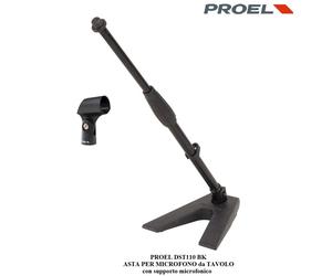 PROEL DST110 ASTA PER MICROFONO BASE DA TAVOLO IN GHISA + SUPPORTO - GRANCASSA