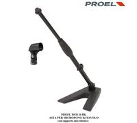 PROEL DST110 BK ASTA PER MICROFONO CON SUPPORTO E BASE DA TAVOLO IN GHISA