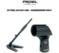 Proel Asta da tavolo per microfono DST110BK con supporto APM10 Nero