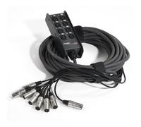 Proel EBN8 Sistema di distribuzione Audio a 8 canali Lunghezza cavo 15 mt, Nero