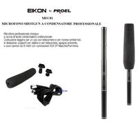 Proel EIKON MFC81 Microfono professionale a canna di fucile condensatore, Nero