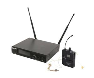 PROEL EIKON RMW921HA - Sistema microfonico Wireless UHF TRUE DIVERSITY PLL, con microfono ad Archetto, Color Carne