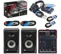 Proel EIKON STUDIO BOX FOUR Kit Cuffia+Mic+Sch. Audio+EK6NF Casse+MQ6 Mixer+Cavi