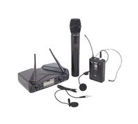 Proel EIKON WM700DKIT - Sistema microfonico Wireless con Ricevente + Bodypack + Archetto + Palmare + Pulce, Nero
