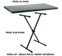 PROEL EL80 + EL PIANO - Supporto con mensola per tastiera ragolabile