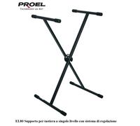 PROEL EL80 Stand Supporto per Tastiera Mixer / Consolle DJ c/serraggio easy lock