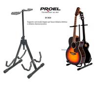 PROEL FC820 SUPPORTO STAND doppio per due chitarre classica folk elettrica basso