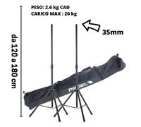 Proel FRE180KITV2 Coppia di supporti x diffusori acustici, realizzati in acciaio