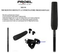 Proel EIKON MFC81 Microfono professionale a canna di fucile condensatore, Nero