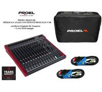 PROEL MQ16USB MIXER 16 CANALI CON EFFETTI DIGITALI E USB CON BORSA + 2 CAVI