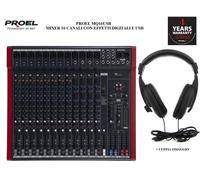 PROEL MQ16USB MIXER PROF 16 CANALI DSP EFFETTI DIGITALI COMPRESSORI USB + CUFFIA
