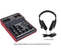 PROEL MQ6FX MIXER 6 CANALI CON DSP EFFETTI DIGITALI 4 anni di garanzia + CUFFIA