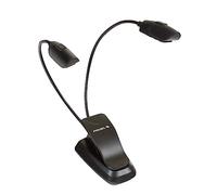 Proel Lampada professionale a LED per leggio MSLL06 – doppio flessibile in metallo, Nero Opaco