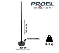 PROEL OST110BK asta microfonica dritta in ghisa regolabile 950/1650 mm