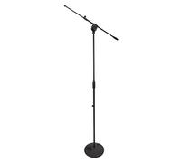 Proel OST200BK - Asta Professionale a giraffa telescopica per microfono con base in ghisa, nero opaco.