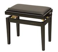PROEL PB90SSBBK - Panca professionale regolabile in legno per piano ed organo, seduta imbottita con rivestimento in similpelle nera, Telaio Nero opaco (PB90SSBBK)