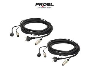 Proel PH080LU05 Coppia Cavo professionale combinato segnale e alimentazione 5mt