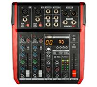 Proel PLAYMIX6 Mixer 6 ingressi Bluetooth, lettore MP3, Registrazione stereo USB