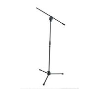 Proel PRO100BK Asta microfonica a giraffa base tripoide alluminio, Nero Opaco