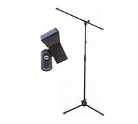 PROEL RSM180 - Asta per microfono a giraffa + PROEL APM30 pinza porta microfono, Nero - Bundle (RSM180 x 1 + APM30 x 1)