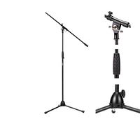 Proel RSM195BK Asta microfonica professionale a giraffa base tripoide Nero Opaco