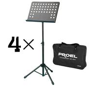 PROEL RSM360M kit risparmio con 4 leggii per spartiti + 4 borse per contenerli