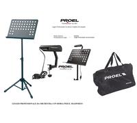 PROEL RSM360M LEGGIO PROFESSIONALE CON BORSA KIT CON LAMPADA DA LEGGIO RSM430