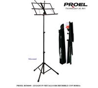 PROEL RSM600 LEGGIO PROFESSIONALE PIEGHEVOLE REGOLABILE IN ALTEZZA E CUSTODIA